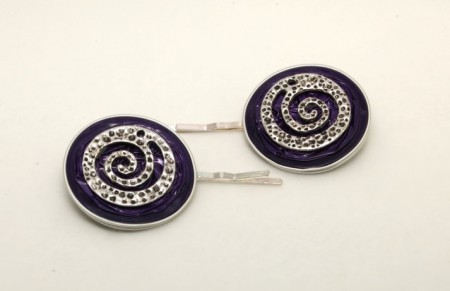 Spirálos lila hajcsatok - Ár: 1.290 Ft/pár